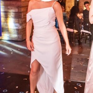 Lulus white gown dress